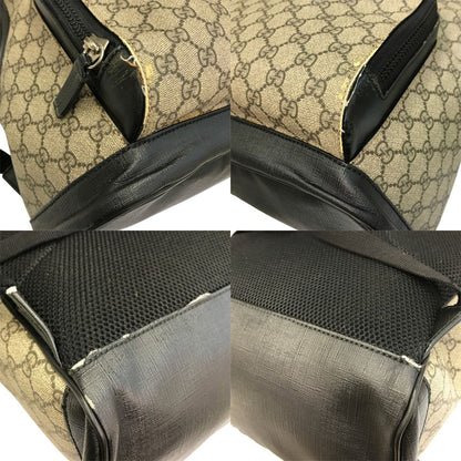 GUCCI グッチ GGスプリーム バックパック ユニセックス PVC レザー リュックサック A4収納 デイパック ベージュ 406370 中古 T1
