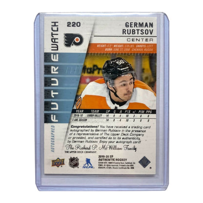 UPPER DECK NHLカード SP AUTHENTIC GERMAN RUBTSOV FLYERS 446/999 #220 中古 IT2