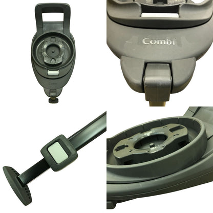 コンビ ホワイトレーベル THE S ISOFIX エッグショック チャイルドシート R129適合 360°回転 ウォッシャブル フルジェンテブラック ZC-690 中古 T1