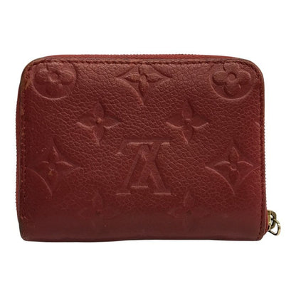 LOUIS VUITTON ルイ ヴィトン モノグラム アンプラント ジッピー コインパース ユニセックス ラウンドジップ 小銭入れ レザー スカーレット M63696 中古 T1