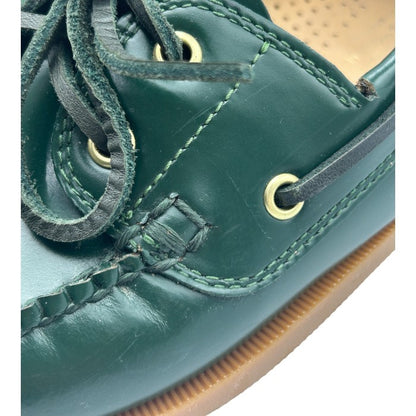 G.H.Bass&Co. ジーエイチバス BEAUTY＆YOUTH UNITED ARROWS ビューティーアンドユース ユナイテッドアローズ デッキシューズ US8(約26cm) グリーン 靴 シューズ メンズ レザー コラボ 中古 W４