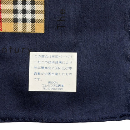 未使用品 Burberrys バーバリーズ ノバチェック ハンカチ レッド ブルー 2枚セット ブランド おしゃれ レディース かわいい 中古 W1