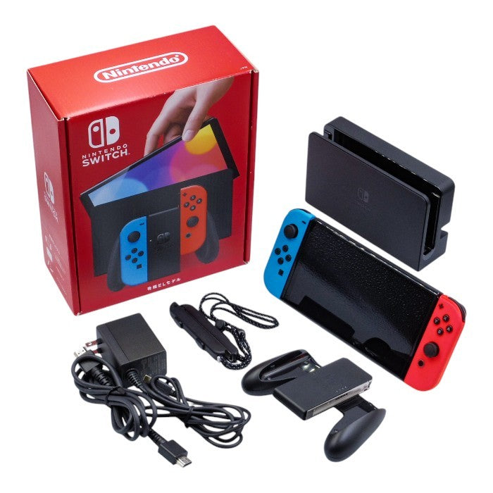 Nintendo Switch 本体（有機ELモデル）【Joy-Con(L) ネオンブルー/(R) ネオンレッド】 中古 a1