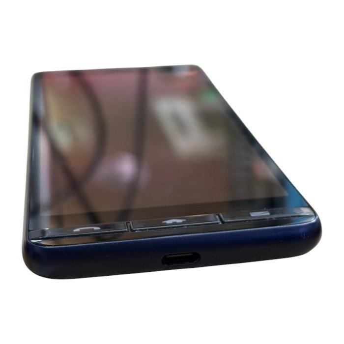 京セラ kyocera au BASIO4 スマートフォン KYV47 ロイヤルブルー 本体 スマホ シニア 初心者 android 中古 W４