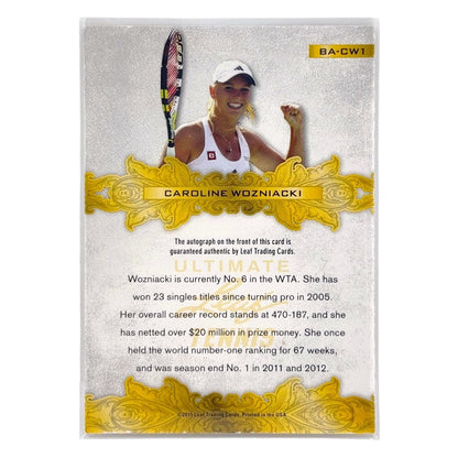 Leaf テニスカード ULTIMATE TENNIS CAROLINE WOZNIACKI #BA-CW1 中古 IT1