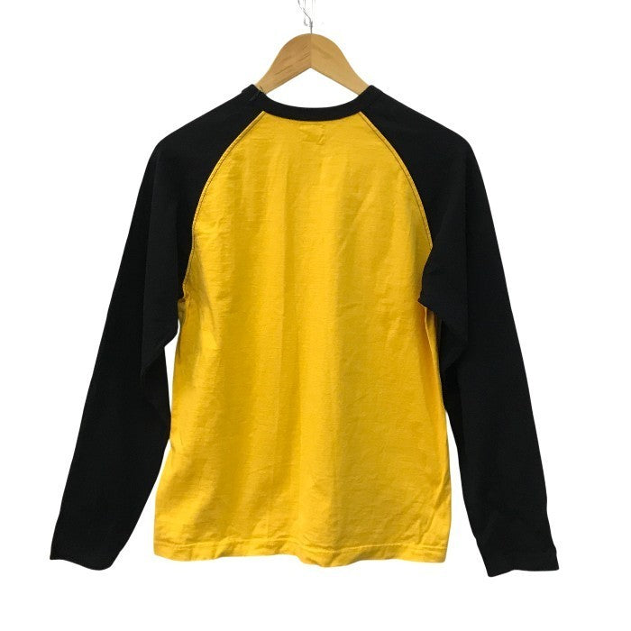 The REAL McCOY’S BUCO リアルマッコイズ Tシャツ メンズ 長袖 コットン ラグラン ロンT イエロー/ブラック 38サイズ 中古 T1