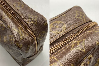 LOUIS VUITTON ルイヴィトン モノグラム トゥルーストワレット28 化粧ポーチ M47522 中古 D4