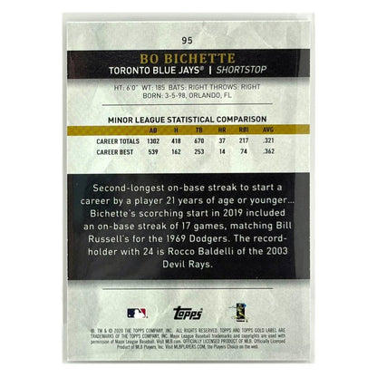 TOPPS MLBカード GOLD LABEL BO BICHETTE TORONTO BLUE JAYS #95 中古 IT1