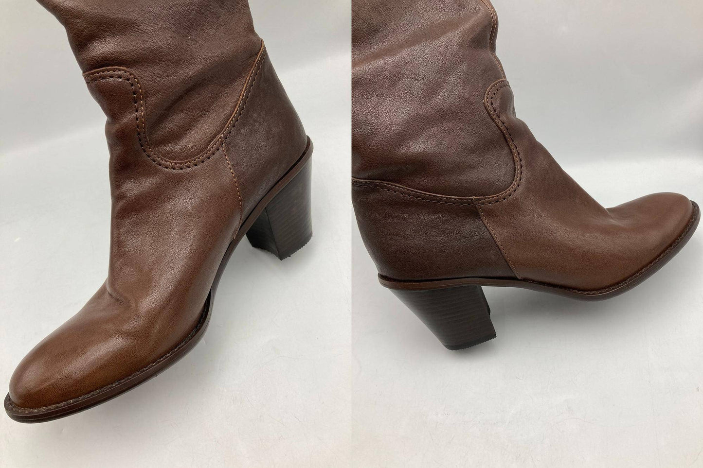 卑弥呼 レザー ロングブーツ ブラウン サイズ25cm 中古 D4