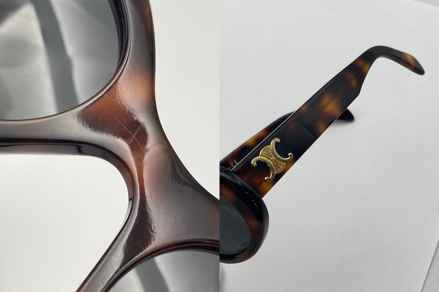 CELINE セリーヌ トリオンフ オーバル型 サングラス CL40194U 中古 D4