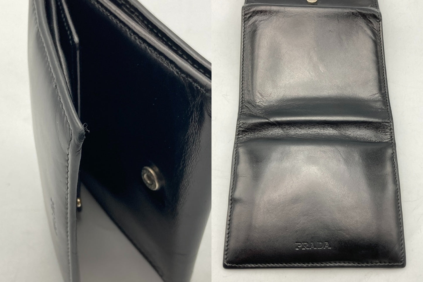 PRADA プラダ レザー 3つ折り財布 中古 D4