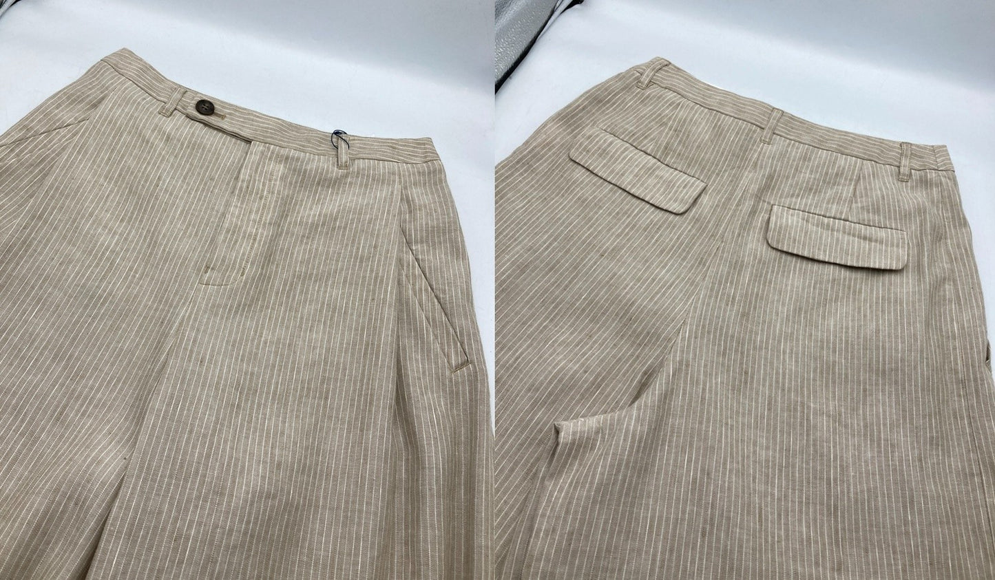 HUMAN WOMAN ヒューマンウーマン ポリエステル/レーヨンリネンパンツ 077-0130518 サイズS レディース 中古 D4