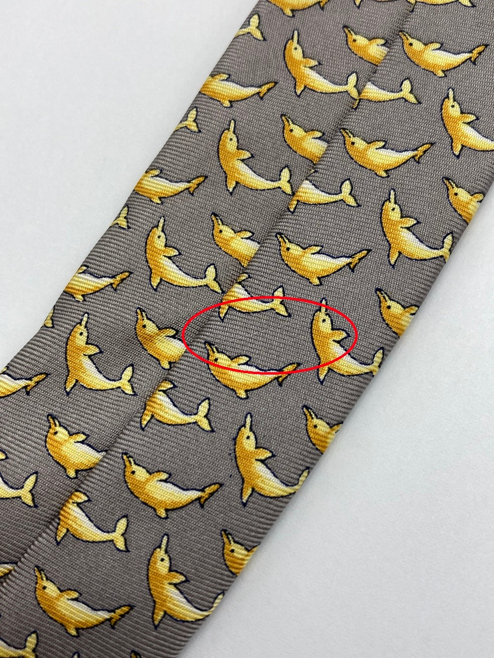 dunhill ダンヒル イルカ柄 ネクタイ シルク 中古 D4
