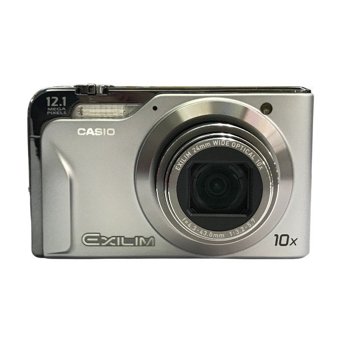 CASIO EXILIM コンパクトデジタルカメラ シルバー 光学10倍ズーム 顔検出 EX-H10 中古 T1