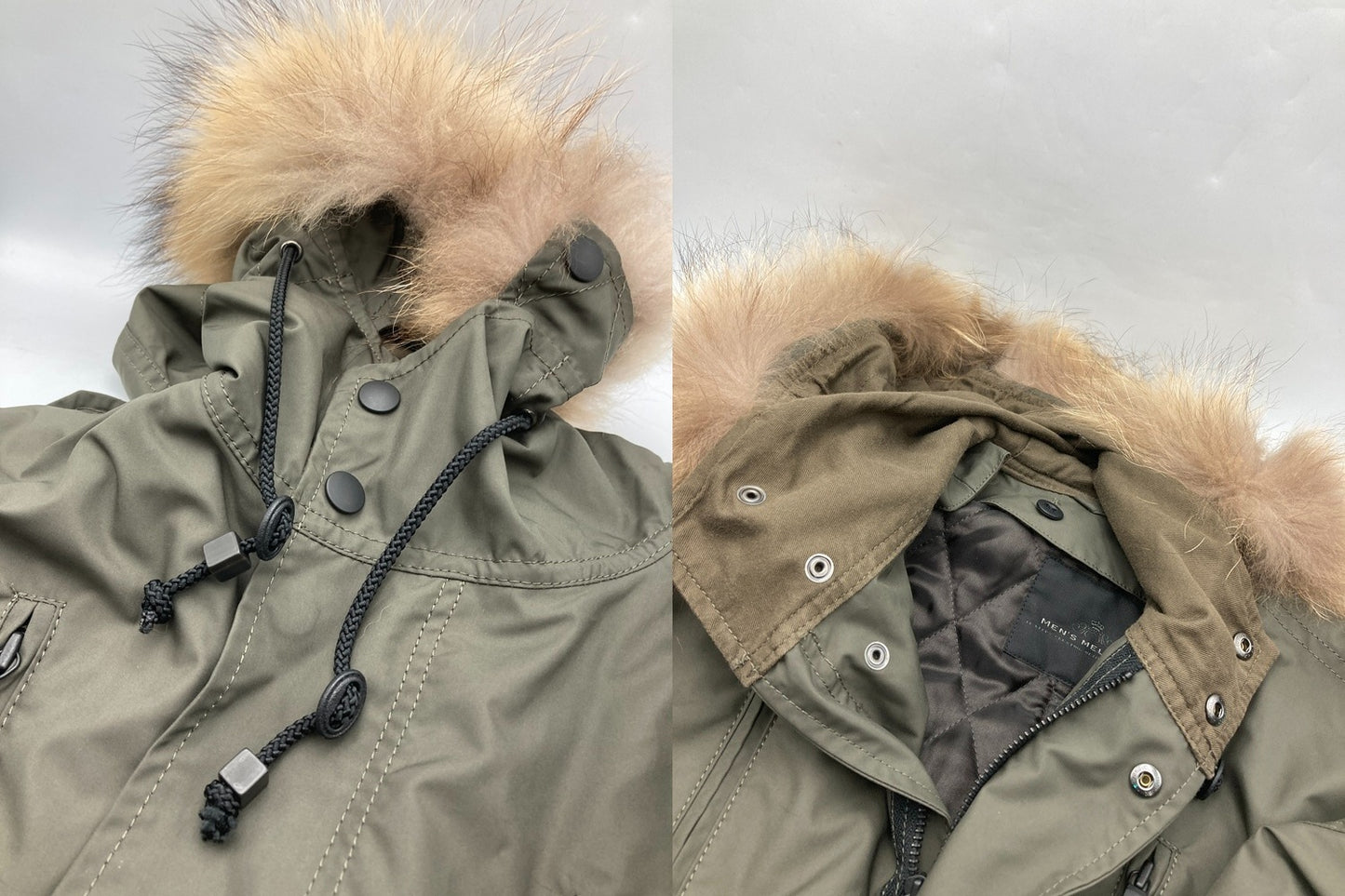 MEN’S MELROSE メンズメルローズ ライナー付 モッズコート カーキ サイズ3 メンズ 中古 D4