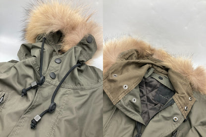 MEN’S MELROSE メンズメルローズ ライナー付 モッズコート カーキ サイズ3 メンズ 中古 D4