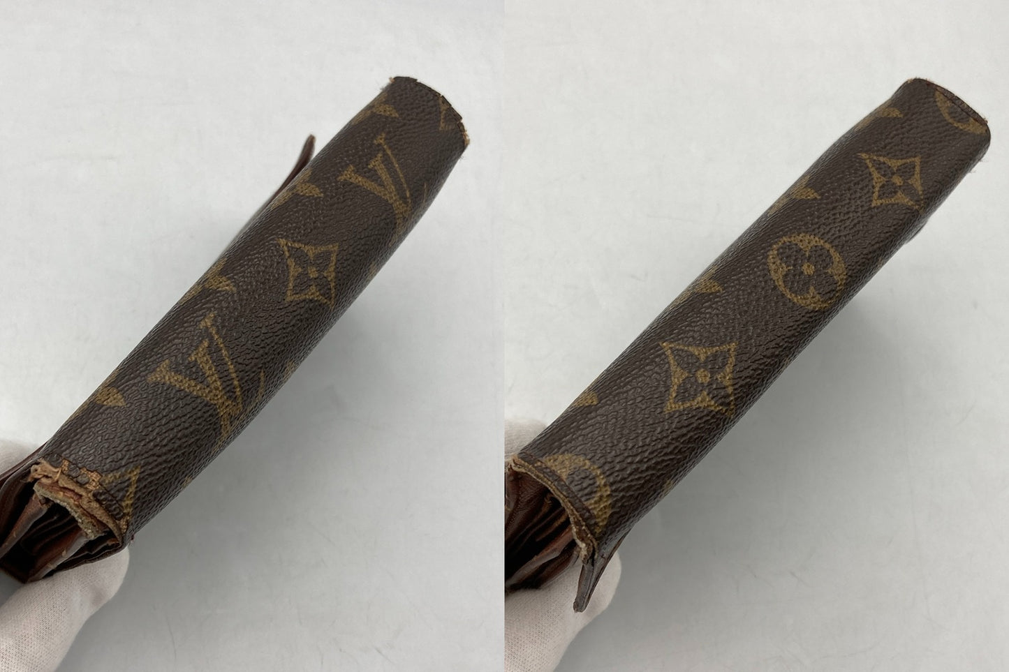 LOUIS VUITTON ルイヴィトン モノグラム ポルトトレゾール・エテュイ・パピエ 三つ折り財布 M61202 中古 D4