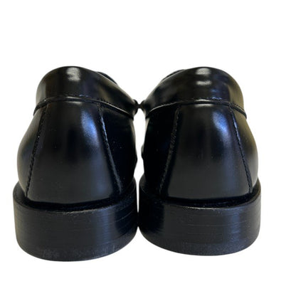 G.H.BASS ジーエイチバス WEEJUNS ローファー ツイード ブラック US7.5 (約25.5cm) 靴 シューズ メンズ レザー 中古 W1