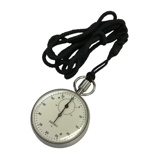 SEIKO セイコー ストップウォッチ アナログ 手巻き 30分計 ビンテージ S型 シルバー/ホワイト 88ST 885011 中古 T1