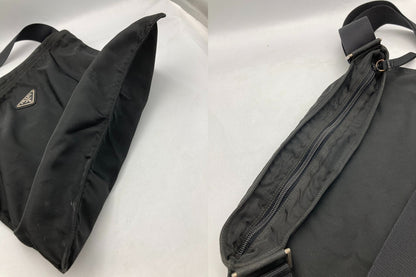 PRADA プラダ テスート 三角プレート ショルダーバッグ 中古 D4