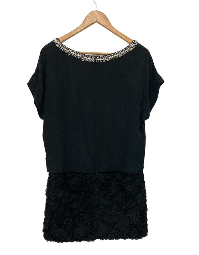 Diagram ダイアグラム コサージュヘムOP ビジュー ワンピース サイズ36 中古 D4