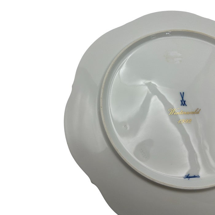 Meissen マイセン 1992 イヤープレート 冬の森 飾り皿 ブランド 希少 洋食器 中古 W４
