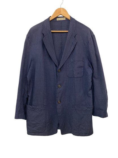 IISSEY MIYAKE MEN イッセイミヤケ メン リネン テーラードジャケット ME01-FD023 サイズ2 ネイビー 中古 D4