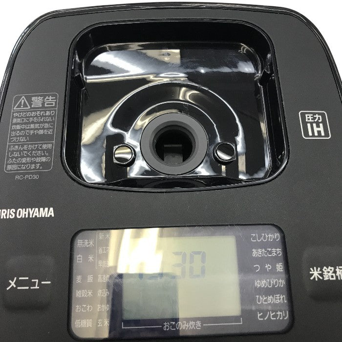アイリスオーヤマ 圧力IHジャー炊飯器 3合 RC-PD30-B ブラック 中古 Y1