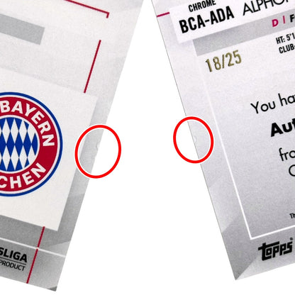 TOPPS サッカーカード CHROME ALPHONSO DAVIES BAYERN MUNCHEN /25 #BCA-ADA 中古 IT1