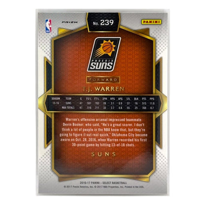 PANINI NBAカード SELECT PRIZM T.J. WARREN SUNS #239 中古 IT1
