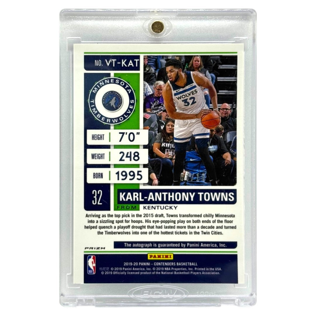 PANINI NBAカード CONTENDERS PRIZM KARL-ANTHONY TOWNS MINNESOTA TIMBERWOLVES /10 #VT-KAT 中古 IT1