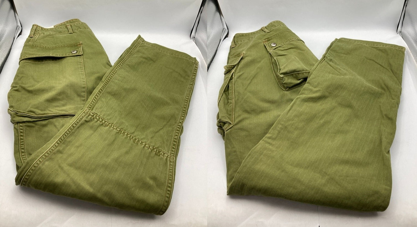BOOTLEGGERS ブートレガーズ  PARA TROUSERS A.S.S ヘリンボーンツイル モンキーパンツ サイズ30×32 メンズ 中古 D4