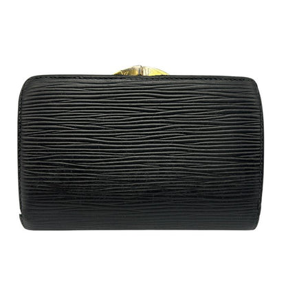 ルイヴィトン LOUIS VUITTON 財布 二つ折り エピ ポルトフォイユ・ヴィエノワ ノワール M63242 ブランド ブラック コンパクト ガマ口 小銭入れ 中古 W４