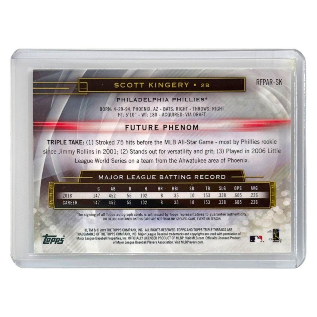 TOPPS MLBカード TRIPLE THREADS SCOTT KINGERY PHILADELPHIA PHILLIES /75 #RFPAR-SK 中古 IT1