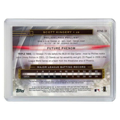 TOPPS MLBカード TRIPLE THREADS SCOTT KINGERY PHILADELPHIA PHILLIES /75 #RFPAR-SK 中古 IT1