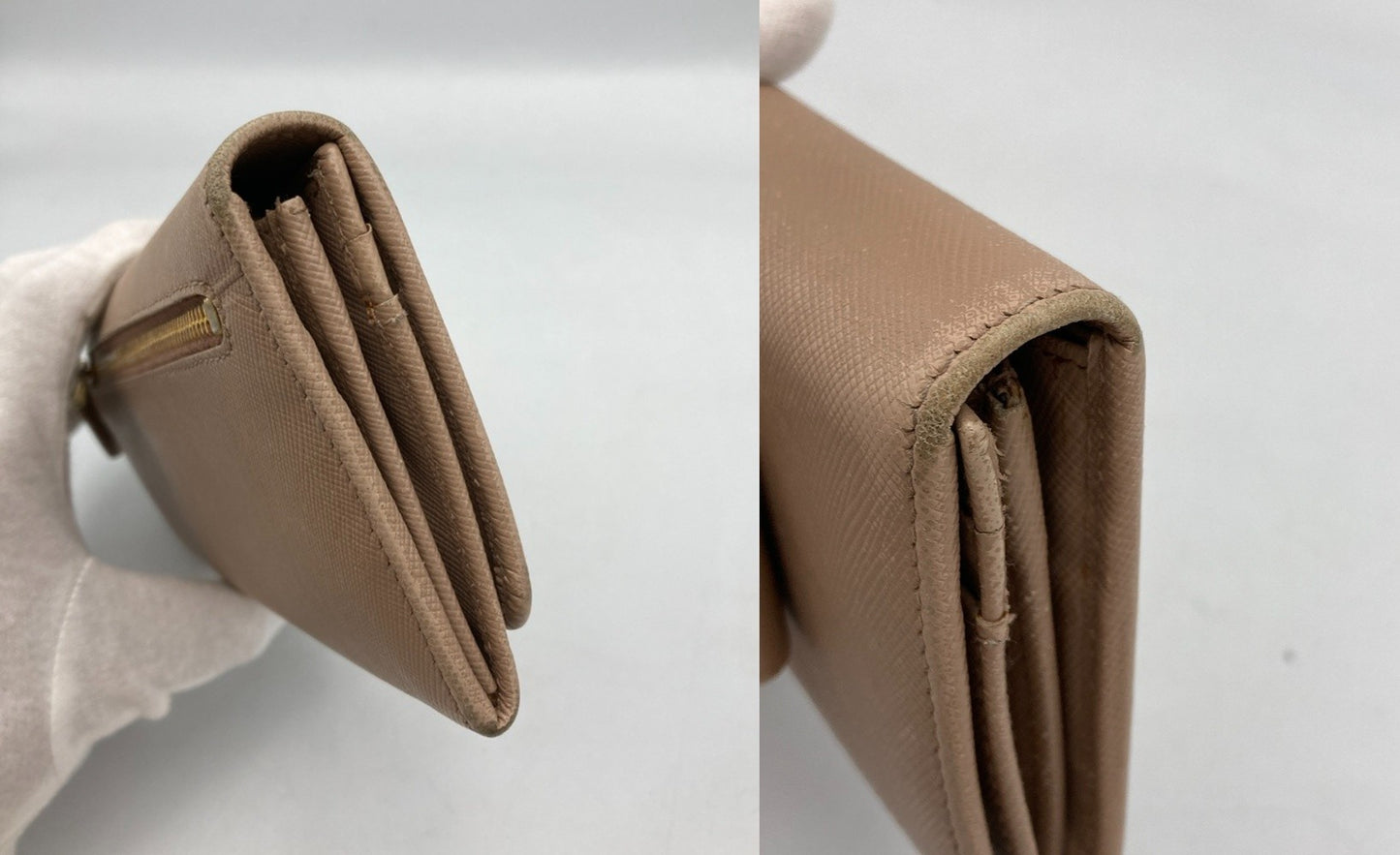 PRADA プラダ サフィアーノ フィオッコ 二つ折り 長財布 中古 D4