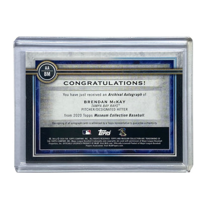 TOPPS MLBカード MUSEUM COLLECTION BRENDAN MCKAY RAYS 250/299 #AA-BM 中古 IT2