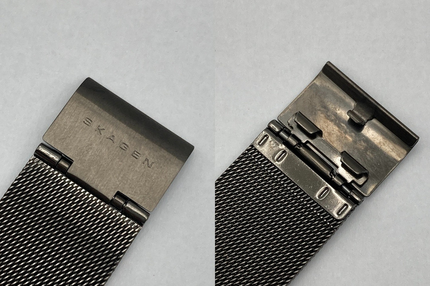 SKAGEN スカーゲン SUNDBY TITANIUM＆チャコールスチールメッシュウォッチ 233XLTTN 中古 D4