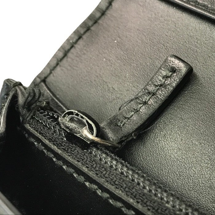 GUCCI グッチ GGシグネチャー DORIAN 長財布 メンズ 2つ折り レザー ドリアン シマ エンボス ブラック 481727 中古 T1