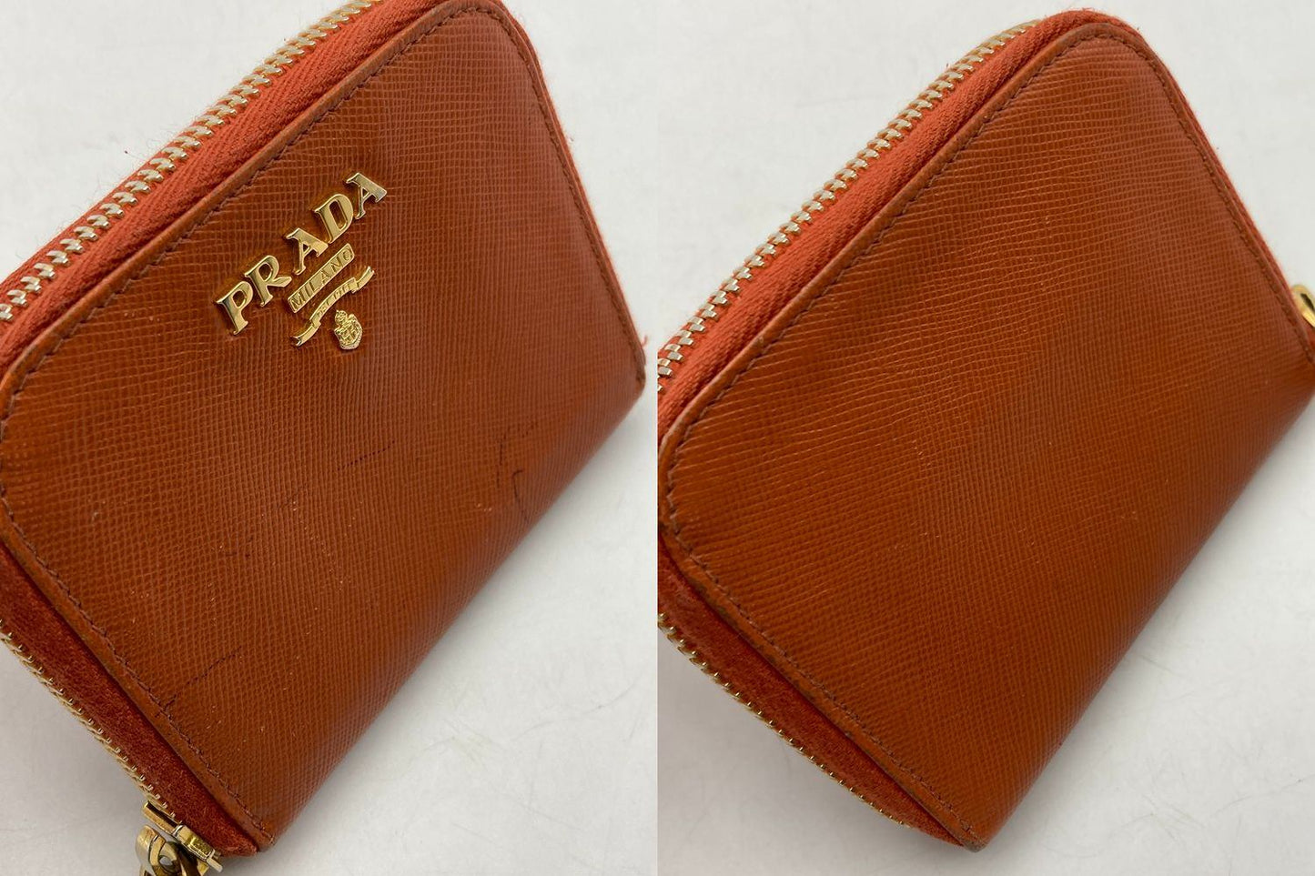 PRADA プラダ ラウンドファスナー コインケース 小銭入れ 中古 D4