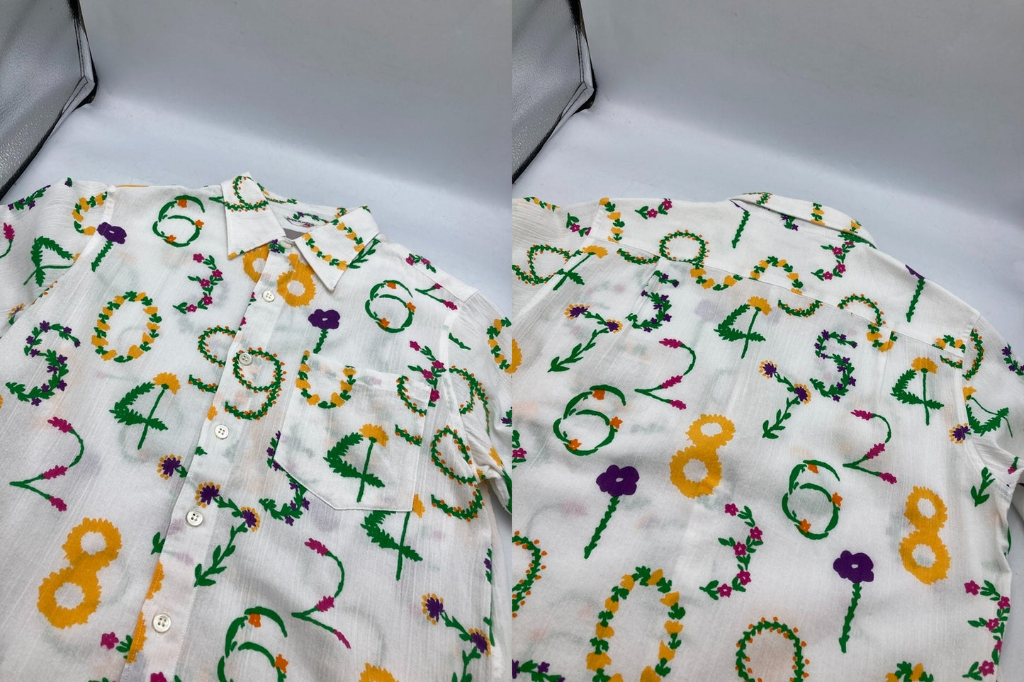 SOU・SOU ソウソウ 高島縮 半袖シャツ 花そすう サイズSS 中古 D4