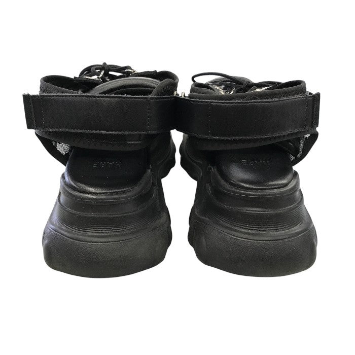 HARE サンダル レディース 夏 レザー ラメ メッシュ ブラック Lサイズ 中古 M1