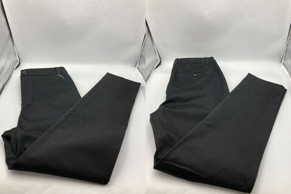 human woman ヒューマンウーマン サテンストレッチ スリムパンツ 077-2230107 サイズL ブラック 中古 D4