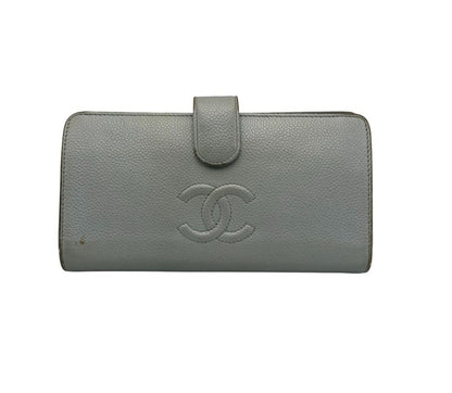 CHANEL シャネル キャビアスキン 2つ折り長財布 中古 D4