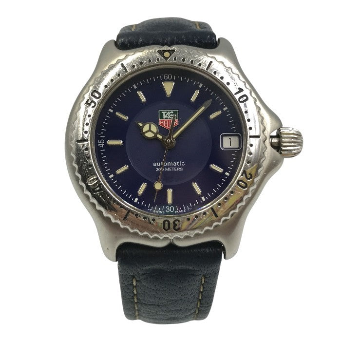 TAG HEUER タグホイヤー セルデイト 腕時計 ユニセックス ボーイズ 自動巻き オートマティック アナログ シルバー/ネイビー WI2211 中古 T1