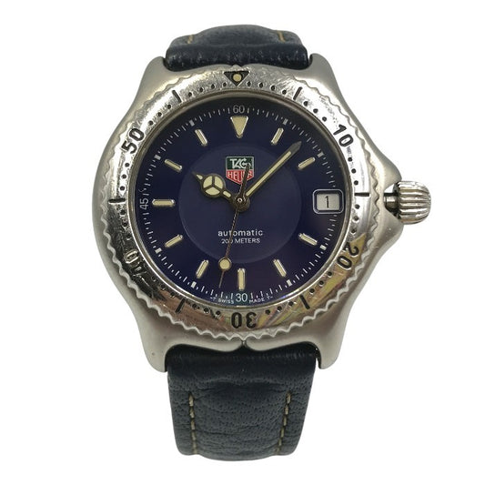 TAG HEUER タグホイヤー セルデイト 腕時計 ユニセックス ボーイズ 自動巻き オートマティック アナログ シルバー/ネイビー WI2211 中古 T1