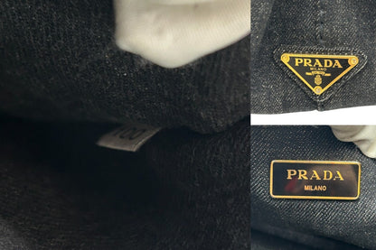 PRADA プラダ カナパ トートバッグ レディース デニム カナパSS ブランド 鞄 バッグ ハンドバッグ 中古 W４
