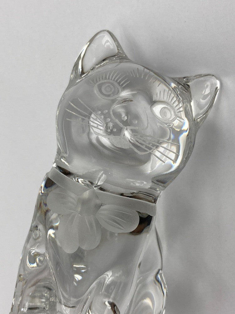 Meissen マイセンクリスタル キャット 置物 中古 D4