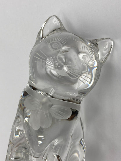 Meissen マイセンクリスタル キャット 置物 中古 D4