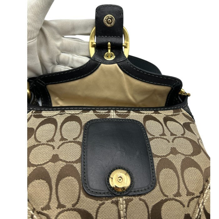 COACH コーチ ワンショルダー バッグ 11441 鞄 トート レザー キャンバス ミニソーホー 中古 W４